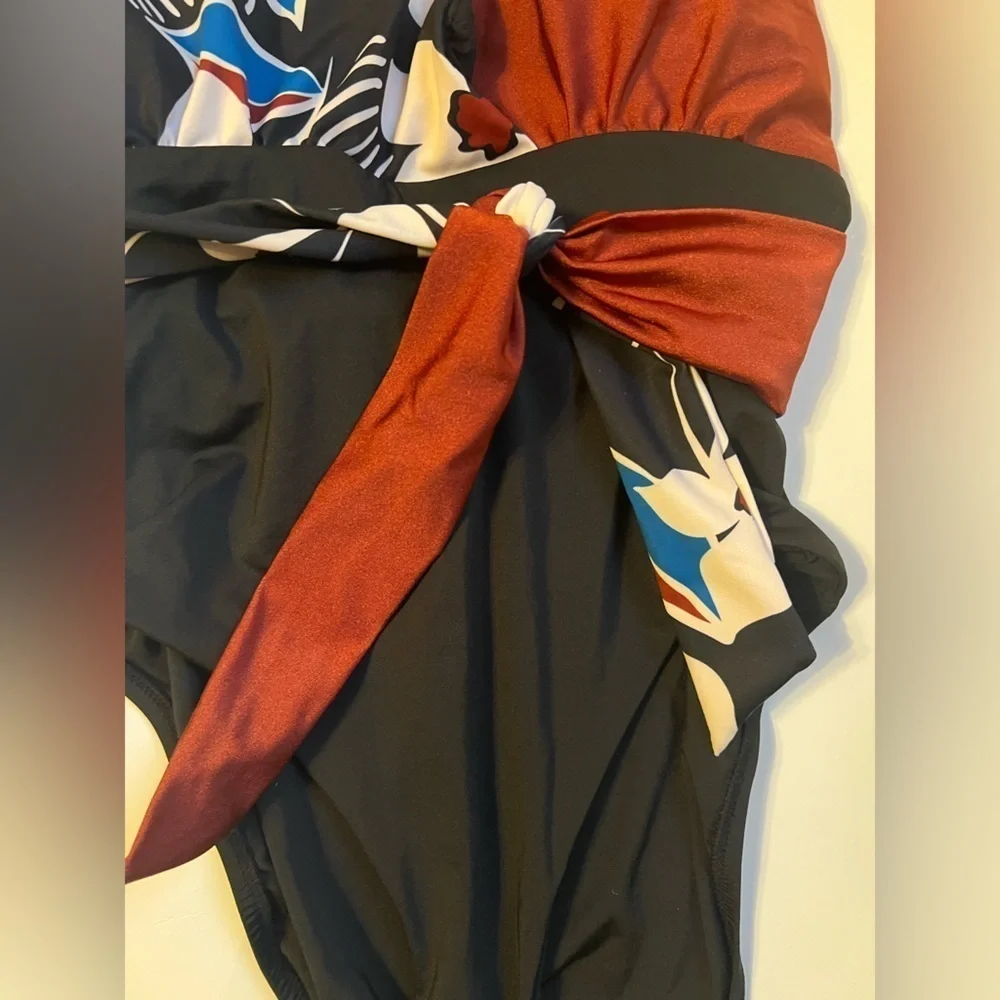 Sanctuary Moody Blooms Tie-Front One-Piece Swimsuit - Picture 11 of 16